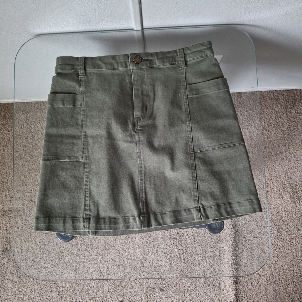 Copper Key Olive Mini Skirt